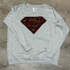 Superman Light Sweatshirt. Material is very lightweight. Size Large